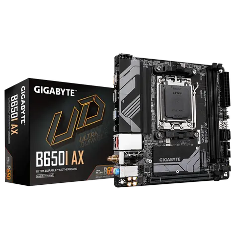 Zánovní - GIGABYTE B650I AX / B650I / AM5 / 2x DDR5 / PCIEx16 / 1x 2.5GLAN / mITX / zánovní