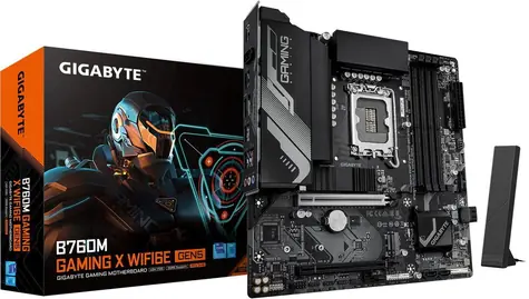 GIGABYTE B760M GAMING X WIFI6E GEN5 / B760 / LGA1700 / 4xDDR5 / 4xSATA III / USB / 1xPCIE x16 / 1x2.5GLAN / 2xM.2 / mATX