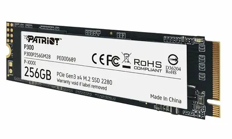 Rozbaleno - Patriot P300 256GB / M.2 2280 / SSD / IOPS: 290K 260K / M.2 PCIe 3.0   / rozbaleno