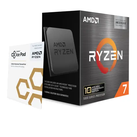 AMD Ryzen 7 5800X3D @ 3.4GHz / Turbo 4.5GHz / 8C16T / L1 512KB L2 4MB L3 96MB / AM4 / Zen 3 / 105W