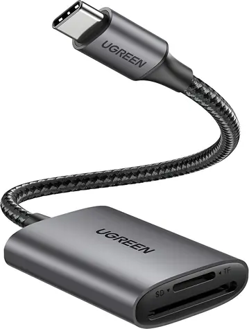 Rozbaleno - Ugreen Čtečka paměťových karet USB-C šedá / Čtečka paměťových karet / SD / microSD / USB 3.2 Gen 1 / rozbaleno