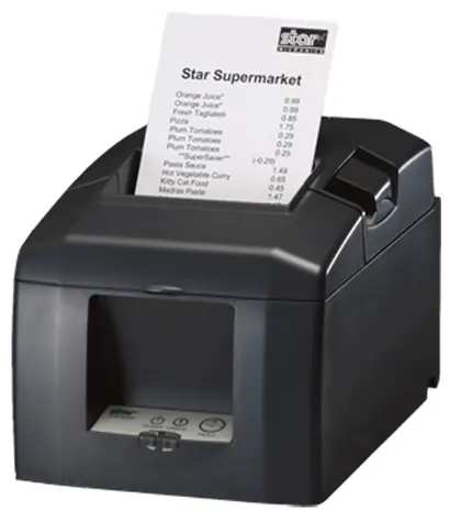 STAR Micronics TSP654IILAN / pokladní / Termotiskárna / RJ-45 / řezačka / bez zdroje / černá