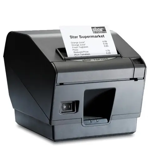 STAR Micronics TSP743U II / pokladní / Termotiskárna / USB / řezačka / bez zdroje / černá