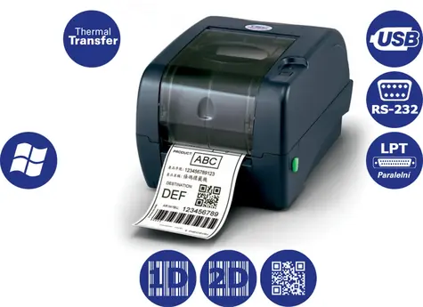 TSC TTP-247 Stolní TT tiskárna etiket (99-125A013-0002) / 203 dpi / RS-232 / USB / LPT