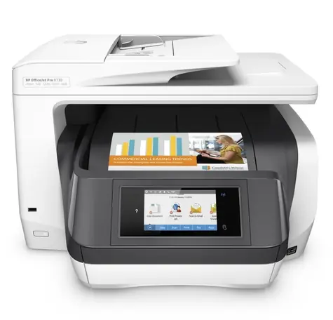 HP OfficeJet Pro 8730 / A4 Multifunkční tiskárna / 24/20ppm / WLAN + RJ45 + USB + NFC / duplex / bílá