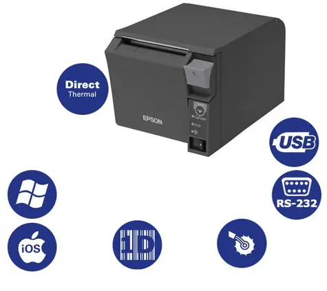 EPSON TM-T70II / Pokladní / Termo / RS-232 / USB / šedá