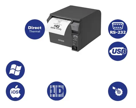EPSON TM-T70II / Pokladní / Termo / RS-232 / USB / černá