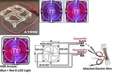 THERMALTAKE A1556 / FAN GRILL CoolMOD / svítící mřížka