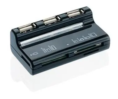 CONNECT IT USB COMBO hub černá / Čtečka paměťových karet / 3x USB / MicroSD / SD