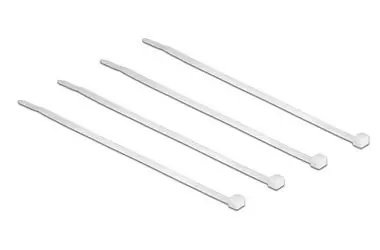 DeLock Stahovací pásky transparentní D 200 x Š 3,6 mm 100 ks