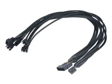 AKASA FLEXA FP5 / kabel pro synchronizaci 5 ventilátorů s MB / 5 x 4pin PWM / 45cm