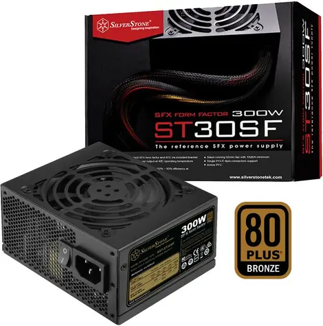 SilverStone SFX ST30SF 300W v2.0 / SFX / ATX V2.4 / 80PLUS Bronze / aktivní PFC / 3x SATA / 1x PCIe / 92mm ventilátor
