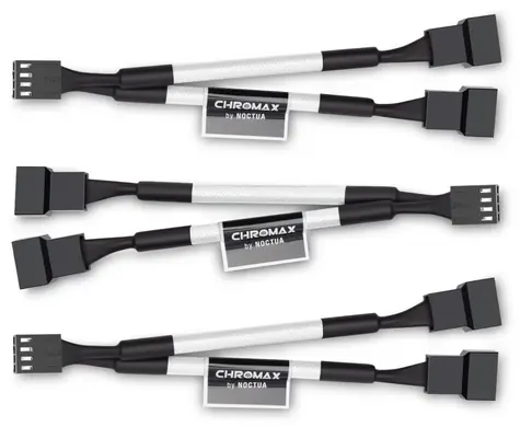 Noctua NA-SYC1 bílá (chromax) / Y kabel / 2x 4-Pin PWM (F) / 1x 4-Pin PWM (M) / délka 115mm / sada 3ks
