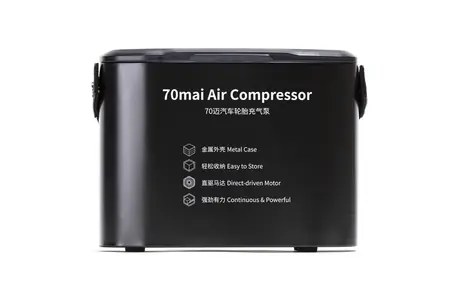 70mai Air Compressor černá / přenosný kompresor do auta / 39 l-min / 30 PSI / 3.7 m kabel / 12 V