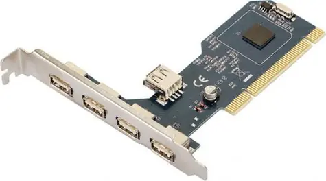 MicroConnect 4+1 USB2.0 PCI / PCI rozšiřující karta / 4+1x USB2.0