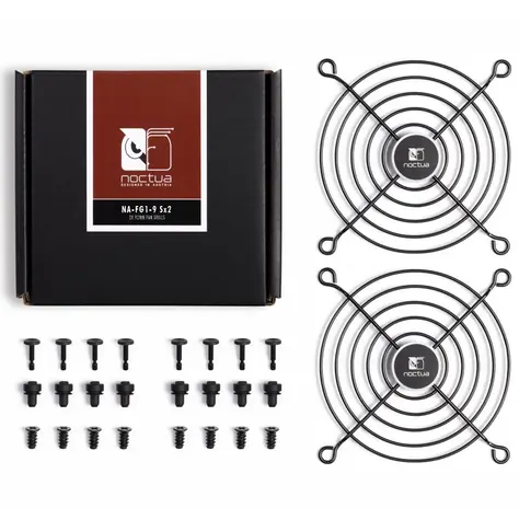 Noctua NA-FG1-9 Sx2 černá 2ks / Mřížka pro ventilátor / 92 mm