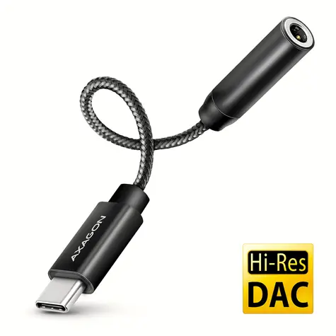 AXAGON ADA-HC audio adaptér USB-C (M) - 3.5mm Jack (F) černá 