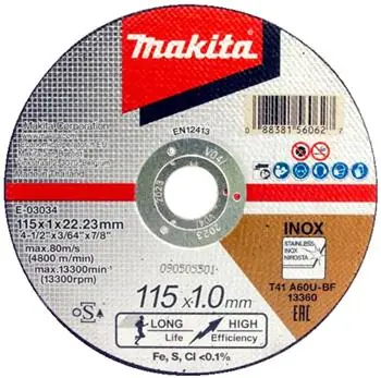 Makita E-03034 Řezný kotouč na nerez 115x1.0x22.23mm