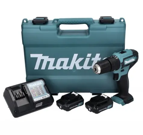Makita HP333DWAE / Aku vrtací šroubovák / Li-ion / 12V / 1.700 ot-min / 2x 2.0 Ah