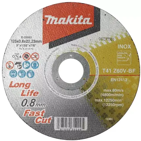 Makita E-22953 Řezný kotouč na nerez 125x0.8x22.23mm