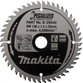 Makita B-29452 SPECIALIZED / kotouč pilový lamino / 165x1.5x20mm / 52 zubů