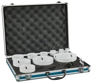 Makita D-75764 / sada děrovek BiM 13 ks v hliníkovém kufru