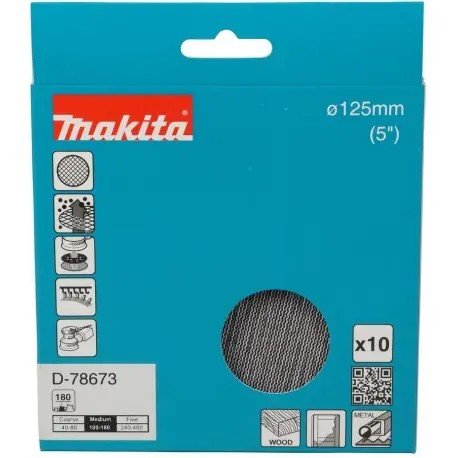 Makita D-78673 / brusný papír / 125 mm / A180 / 10 ks