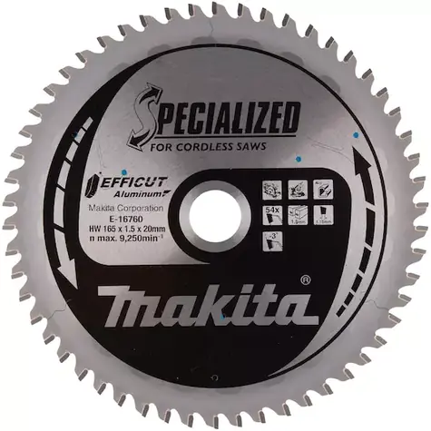 Makita E-16760 Efficut / kotouč pilový hliník / 165x1.5x20mm / 54 zubů