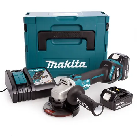Makita DGA513RT3J / Aku úhlová bruska / Li-ion / 18V / 125mm / 8500ot-min / 3x 5.0Ah