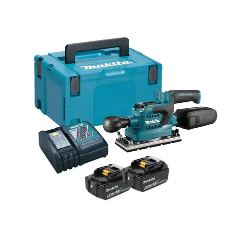 Makita DBO380RTJ / Aku vibrační bruska / 93x185mm / Li-ion / 18V / 2x5Ah
