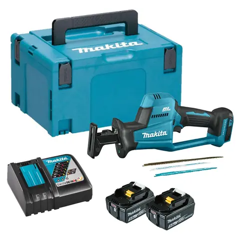 Makita DJR189RTJ / Aku mečová pila / 18V / 22mm / 3100 z-min / 2x 5.0Ah