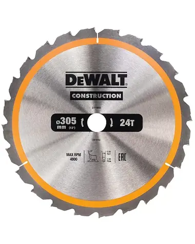 DeWalt DT1958 / Pilový kotouč pro pily / Průměr 305x30 mm / Šířka řezu 3.0 mm / Počet zubů 24