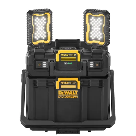 DeWalt DWST08061-1 / Aku nastavitelné pracovní světlo s úložným prostorem TOUGHSYSTEM 2.0 / 18V & 5V / Bez Aku