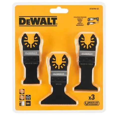 DeWalt DT20760 / Sada pilových plátků do oscilační brusky / 3 ks