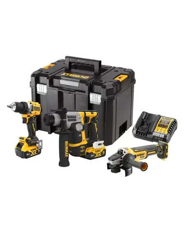 DeWalt DCK355P2T / Aku sada DeWalt DCG405 + DCH172 + DCD800 / 2x Aku 5.0 Ah / 1x Kufr / nabíječka