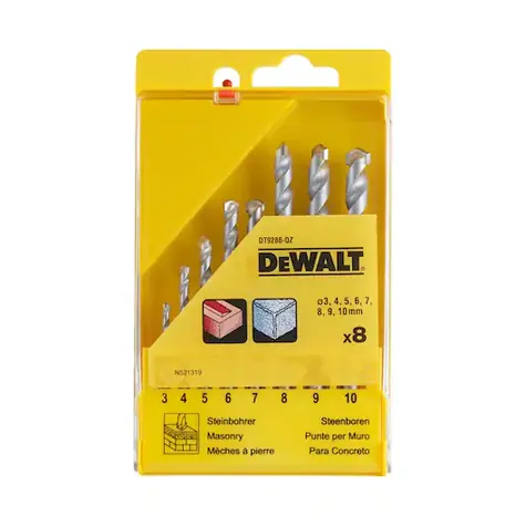DeWalt DT9288 / Sada vrtáků do zdiva / 3-10 mm / 8 ks