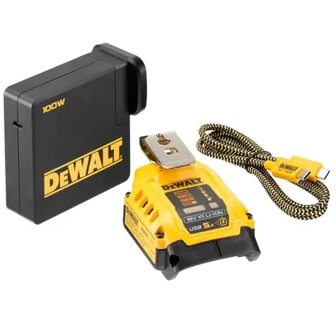 DeWalt DCB094K Nabíjecí adaptér na baterie / USB-C 100W