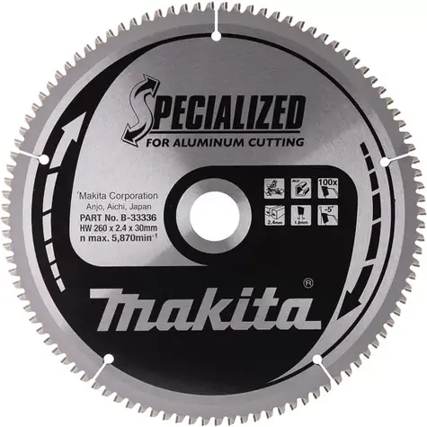 Makita B-33336 SPECIALIZED / pilový kotouč na dřevo / 260x30mm / 100 zubů