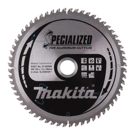 Makita B-56568 SPECIALIZED / pilový kotouč na hliník / 165x1.8x20mm / 60 zubů