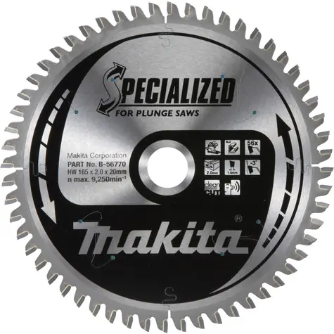 Makita B-56770 SPECIALIZED / pilový kotouč na hliník / 165x2.0x20mm / 56 zubů