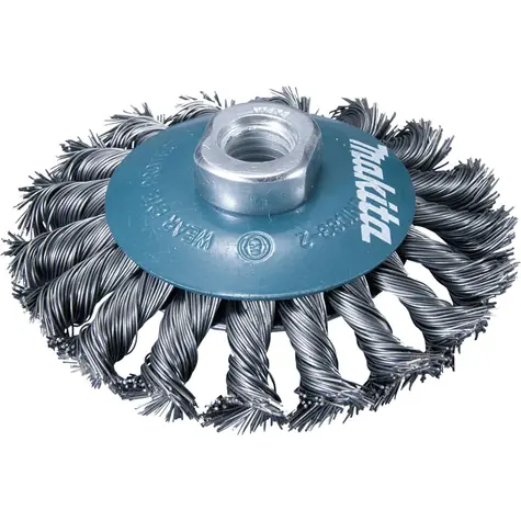 Makita D-39861 Talířovitý ocelový drátěný kartáč 100 mm / copový / M14x2