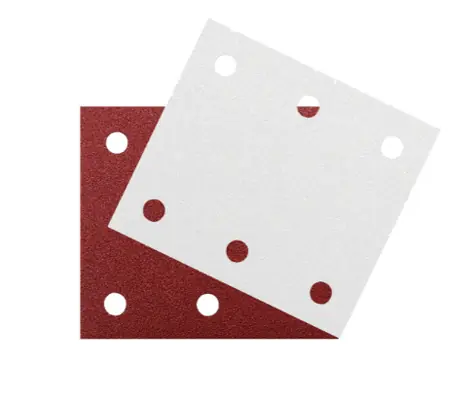 Makita P-15883 / Brusný papír na dřevo a kov / Zrnitost 60/100/150/180 a 2x 240 / Rozměry 102x114 mm / děrovaný / 10 ks