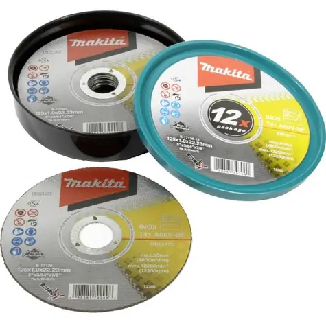 Makita E-17120-12 Řezný kotouč na nerez A60V 125x1.0x22.23mm 12 ks