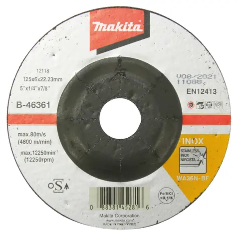 Makita B-46361 / brusný kotouč na nerez 125 mm 6.0 x 22.23 mm