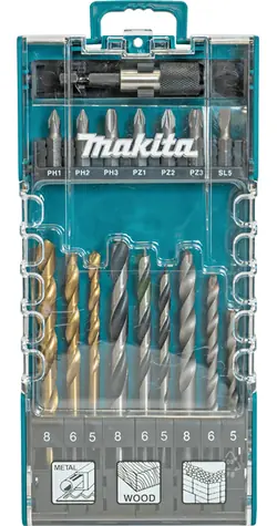 Makita D-74887 / Sada vrtáků a bitů / 5 & 6 & 8 mm / PH1-3 / PZ1 - 3 / SL5  / 17 ks