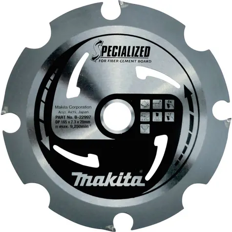 Makita B-33685 SPECIALIZED / pilový kotouč na vláknocementové desky / 165x20mm / 4 zuby