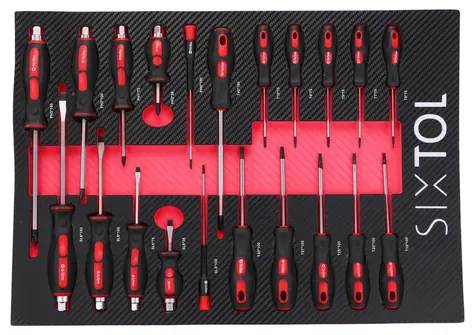 SIXTOL MECHANIC TOOL TRAY 8 - 21ks / Modul s nářadím do dílenského vozíku 