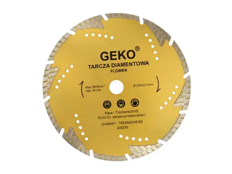 GEKO Kotouč diamantový řezný turbo-segmentový 230x8x22mm 