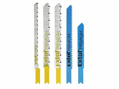 EXTOL-PREMIUM Plátky do přímočaré pily-mix sada 5ks / úchyt UNIVERSAL 
