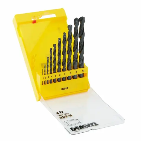 DEWALT Sada vrtáků do kovu HSS-R DIN 338 10 dílná / bez krabičky 